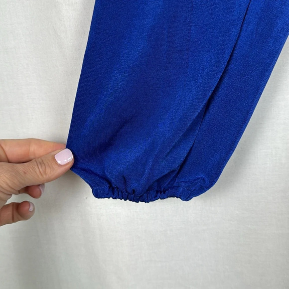 Free People Intimately In Your Arms Bodysuit Electric Blue Size M Plunging Neck - Picture 5 of 12